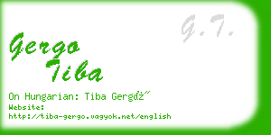 gergo tiba business card